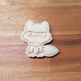 Fox with glasses cookie cutter and stamper - just-little-luxuries