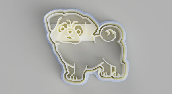 Pug cookie cutter and stamper - just-little-luxuries