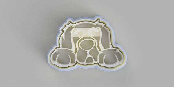 Golden retriever dog face and paws cookie cutter - just-little-luxuries