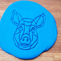 Geometric pig Cookie Embosser - just-little-luxuries