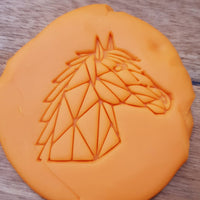 Geometric horse Cookie Embosser - just-little-luxuries
