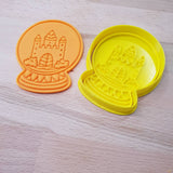 Christmas Snow Globe cookie cutter - Castle - just-little-luxuries