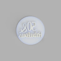 50 & Fabulous. 50th Birthday - birthday cookie stamp fondant embosser - just-little-luxuries