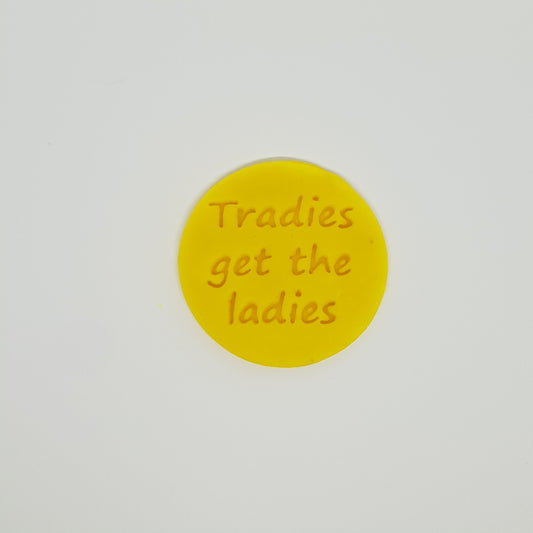 Tradies get the Ladies! - Australia Day cookie stamp fondant embosser - just-little-luxuries