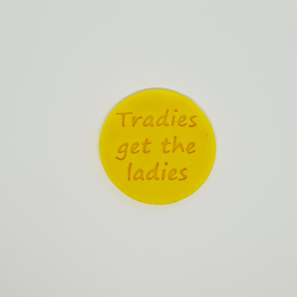 Tradies get the Ladies! - Australia Day cookie stamp fondant embosser - just-little-luxuries