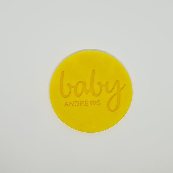 Custom Baby Name -  Baby shower Cookie Embosser - just-little-luxuries