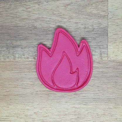 Fire Flame Blaze Cookie cutter and embosser - just-little-luxuries