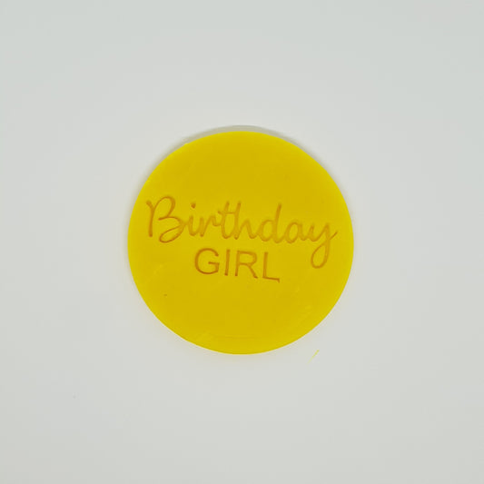 Birthday Girl - birthday cookie stamp fondant embosser - just-little-luxuries