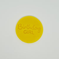 Birthday Girl - birthday cookie stamp fondant embosser - just-little-luxuries