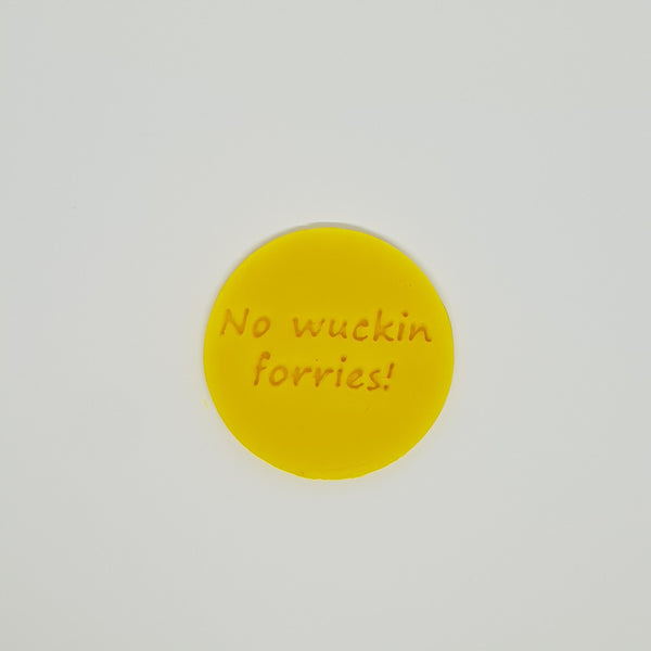 No Wuckin Forries! - Australia Day cookie stamp fondant embosser - just-little-luxuries