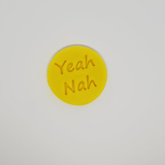 Yeah Nah! - Australia Day cookie stamp fondant embosser - just-little-luxuries