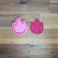 Fire Flame Blaze Cookie cutter and embosser - just-little-luxuries