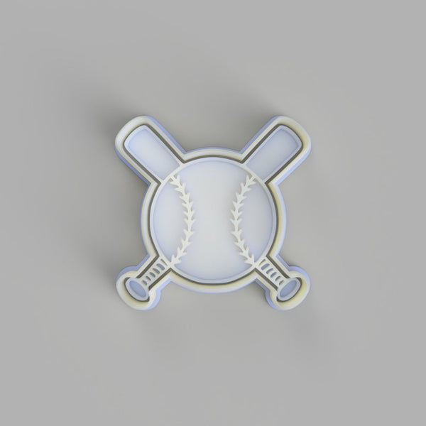 Baseball and Bats Cookie Cutter and Embosser. - just-little-luxuries