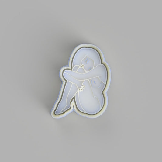 Pin Up Girl - Tattoo Style Cookie Cutter and Embosser - just-little-luxuries