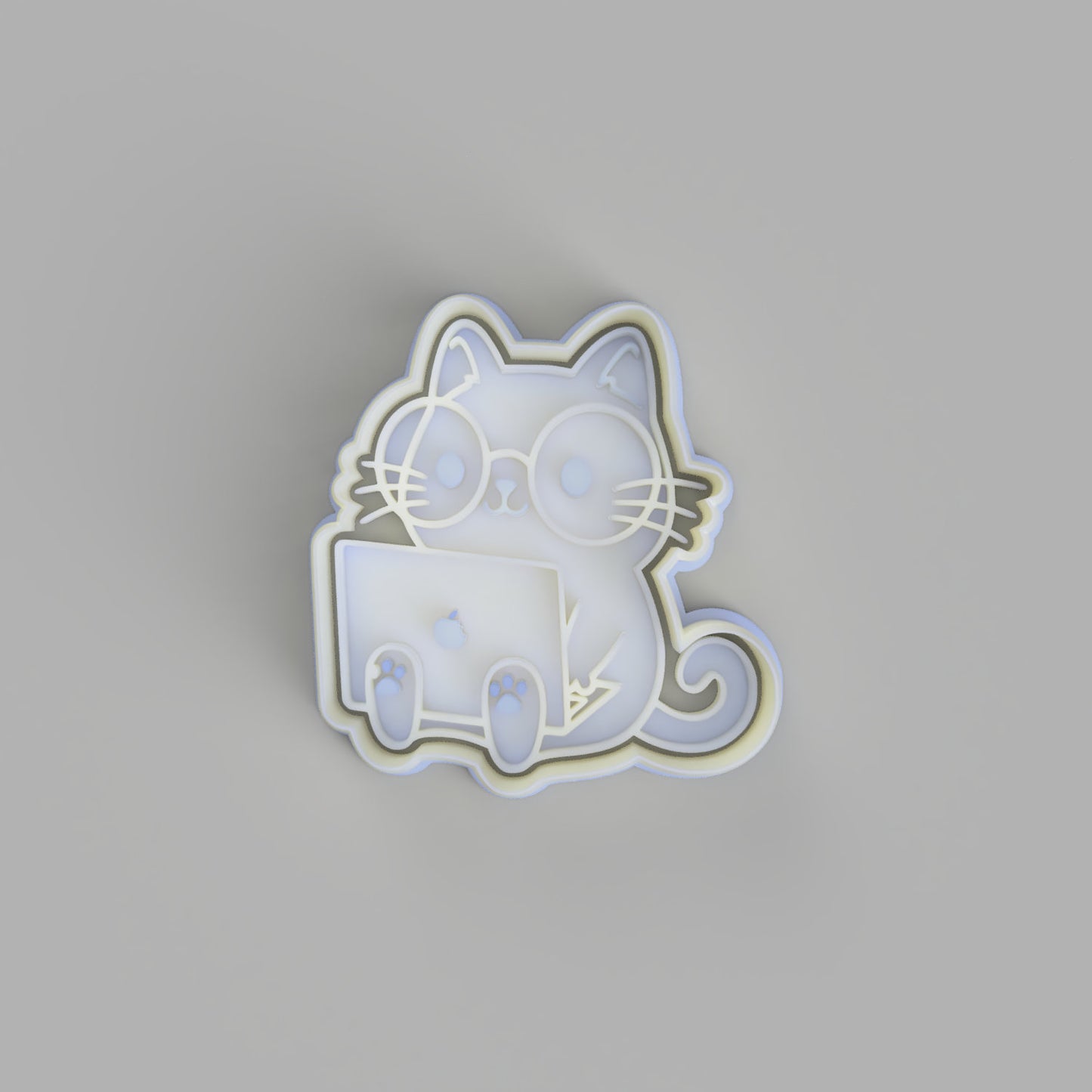 Cat with Laptop Cookie Cutter and Embosser. - just-little-luxuries