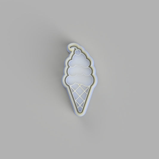 Ice Cream Cone Cookie Cutter and Embosser. - just-little-luxuries