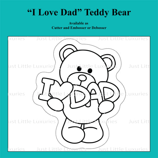 "I love Dad" Teddy Cookie Cutter