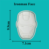 Ironman Face Cookie Cutter And Embosser.