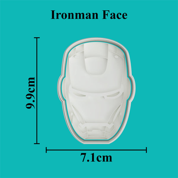 Ironman Face Cookie Cutter And Embosser.