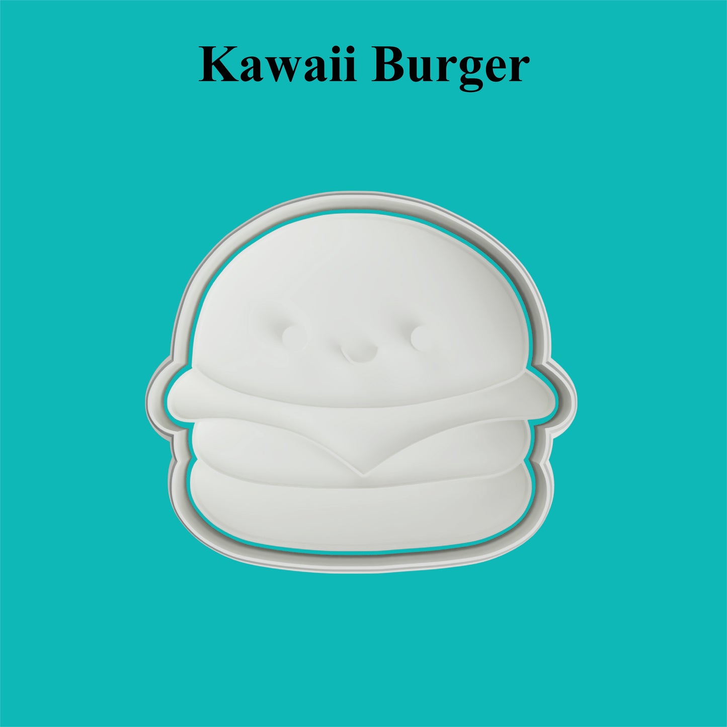 Kawaii Burger Cookie Cutter and Embosser.