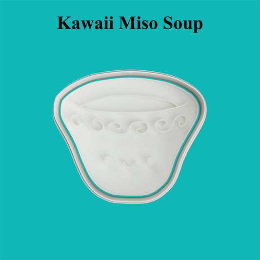 Kawaii Miso Soup Cookie Cutter and Embosser.