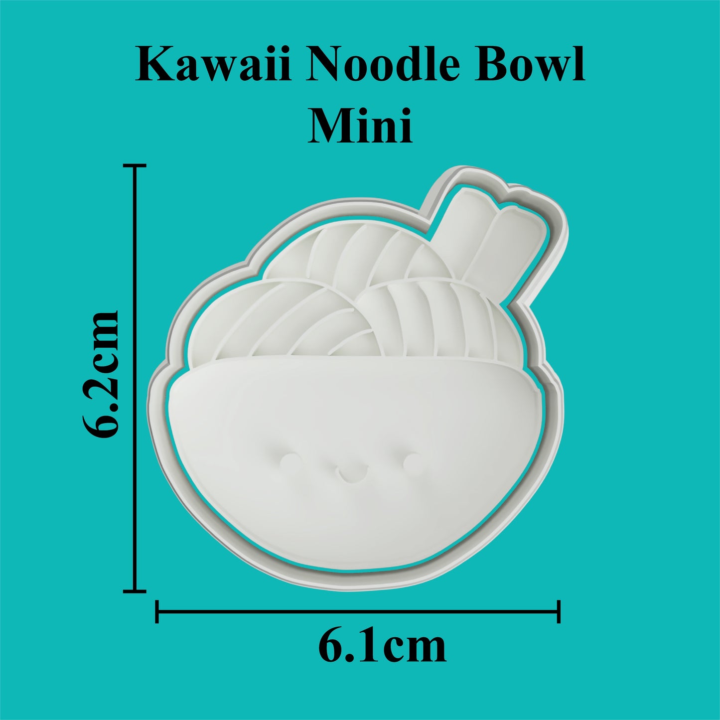 Kawaii Noodle Bowl Cookie Cutter and Embosser.