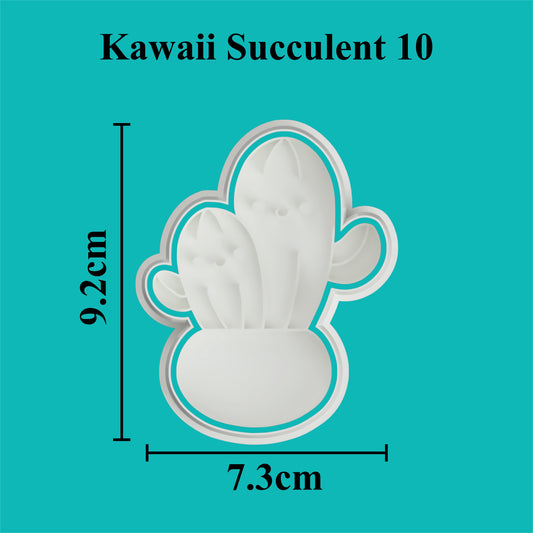 Kawaii Succulent (10) Cookie Cutter and Embosser