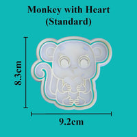 Monkey with heart Cookie Cutter - just-little-luxuries