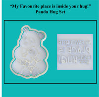 "My favourite place is inside your hug" Panda Cookie Cutter and Embosser Set