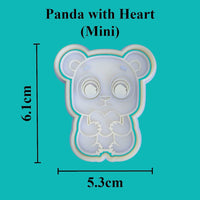 Panda with heart Cookie Cutter - just-little-luxuries
