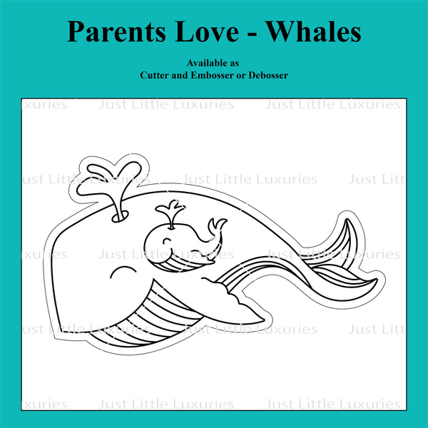 Parents Love - Whales Cookie Cutter and Embosser.