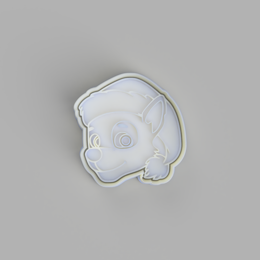 Paw Patrol - Rocky Face Christmas Cookie Cutter and Embosser. - just-little-luxuries