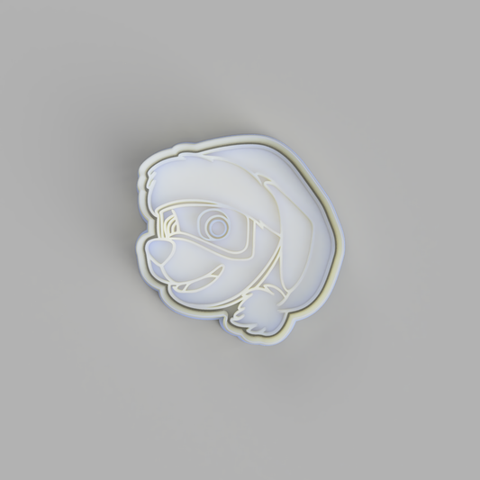 Paw Patrol - Zuma Face Christmas Cookie Cutter and Embosser. - just-little-luxuries