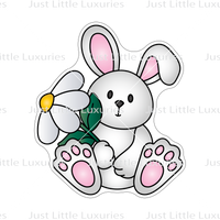 Rabbit Holding Flower Cookie Cutter