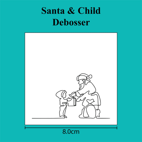 Santa & Child Christmas - Debosser