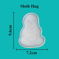 "My favourite place is inside your hug" Sloth Cookie Cutter and Embosser Set
