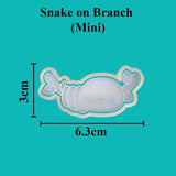Kawaii Snake on Branch Cookie Cutter - just-little-luxuries