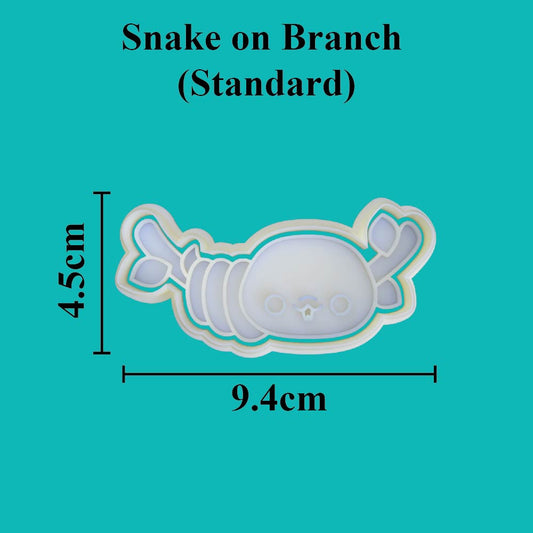 Kawaii Snake on Branch Cookie Cutter - just-little-luxuries