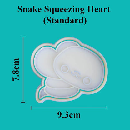 Kawaii Snake Squeezing Heart Cookie Cutter - just-little-luxuries