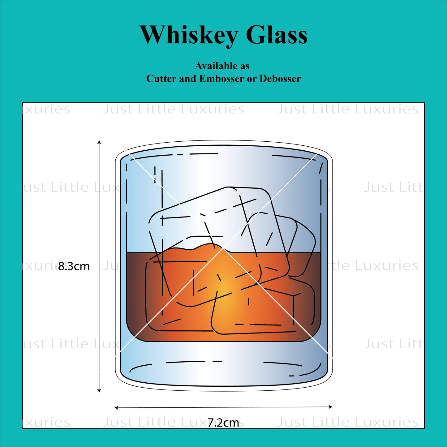 Whiskey Glass Cookie Cutter