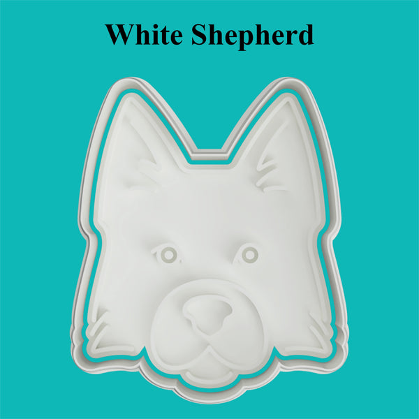 White Shepherd Cookie Cutter and Embosser