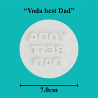 "Yoda Best Dad" Embosser