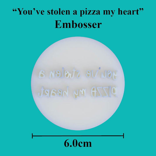 "You've stolen a pizza my heart" embosser - just-little-luxuries