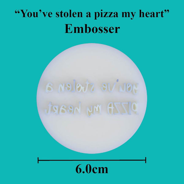 "You've stolen a pizza my heart" embosser - just-little-luxuries